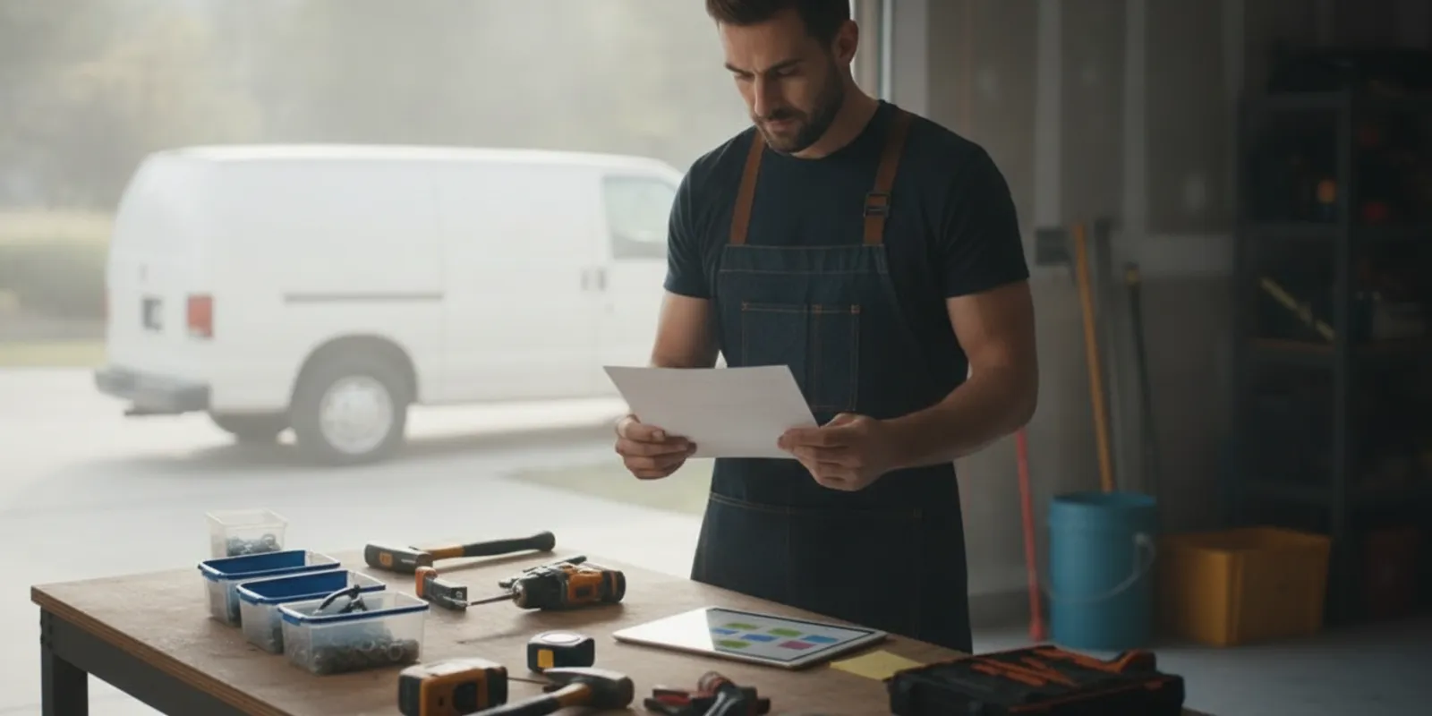 Planning how to start a handyman business with no money using basic tools.